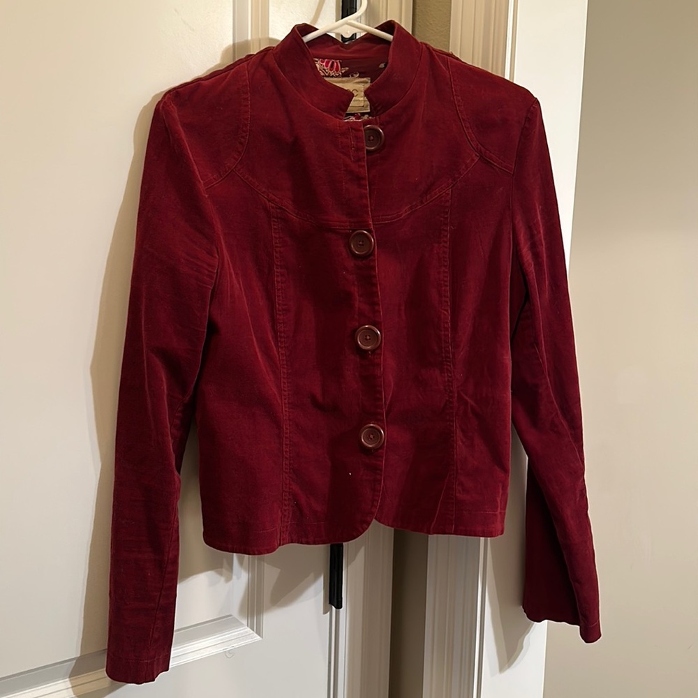 Vintage corduroy burgundy jacket size large